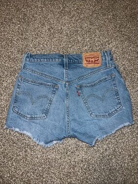Levi's 501 Women's Blue Distressed Denim Shorts